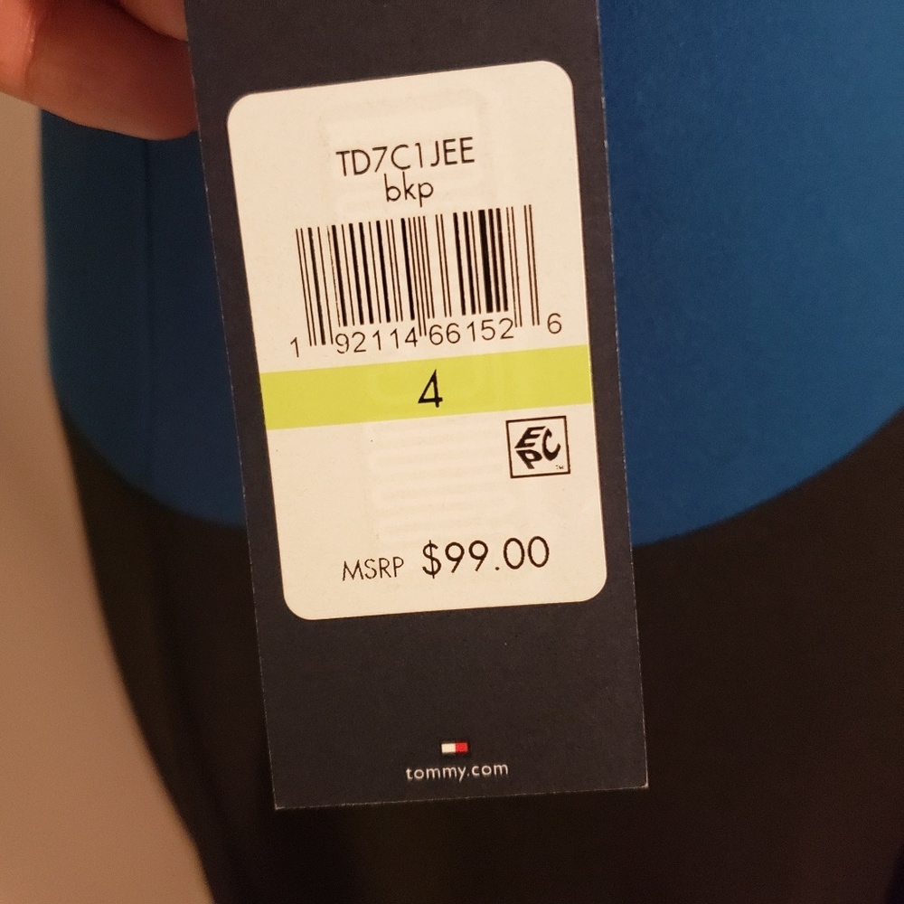 NWT Tommy Hilfiger Blue & Black Sleeveless Dress 4 - Picture 6 of 8